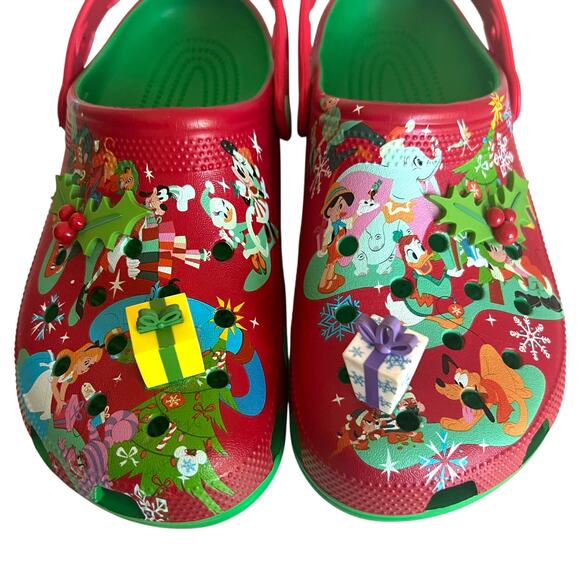 Crocs Classic Disney Mickey & Friends Christmas Slip On Clog Size 10 - Picture 8 of 13